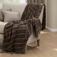 Nordstrand Ullpläd - 100% ull - 130x200 cm - Oslo Fossilgrå