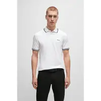 BOSS Slim-fit polo shirt with contrast-stripe details