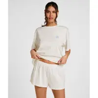 Hunkemoller Kort pyjamas ljusblå / gul / vit