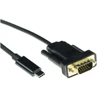ACT AV-adapter USB Type C till VGA (2 meter) USB3.1 CM - VGA M 1080P60 2M (SB0032)