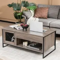 24hShop Soffbord med lyftbar bordsskiva och förvaring