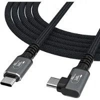 Wozinsky Thunderbolt 4 USB-C-kabel med vinklad kontakt 240W 1m 4K - Svart