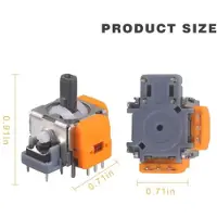 24.Se Joystickmoduler till PS4-handkontroll 2-pack / TMR analogspakar / reparationsdel mot joystick drift