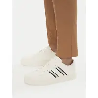 Armani Exchange för män. XM002198AF21421M0017 Träningsskor Design Off-White (45), Vit, Karta, Nyckelband, Casual