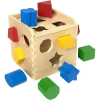 Melissa & Doug MND Wooden Shape Sorting Cube