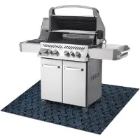 Rugsx VECTRA 800 skyddsgrillmatta för terrass, utomhus - blå 100x150 cm