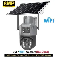 VStarcam Ny PIR Solcellskamera 4G Sim Utomhus Dubbla Linser WiFi 8MP 4K IP Kamera Solpanel CCTV V380 Pro Säkerhetsskydd Inbyggt Batteri WiFi Cam