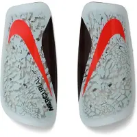 Nike Benskydd Mercurial Lite - Pure Platinum/Röd/Röd, storlek Small/140-150cm
