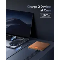 Baseus Blade2 12000 mAh 65 W powerbank m digital display + USB-C–USB-C 100 W 50 cm kabel – Orange