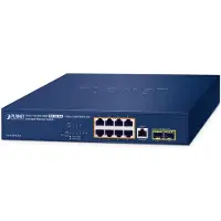 Planet IPv6/IPv4 Switch, 8-Port Managed L2/L4 Gigabit Ethernet (10/100/1000) PoE Support 1U Blue