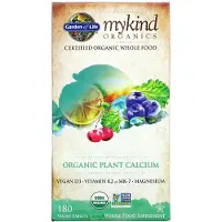 Garden of life , MyKind Organics, Ekologisk Plantkalk, 180 Veganiska Tabletter