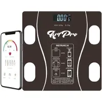 Extralink Smart personvåg med Bluetooth och kroppsmätning 5–180 kg - Svart