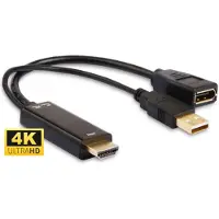 Microconnect AV Adapter HDMI - DisplayPort + USB-A black (HDMDPP1)