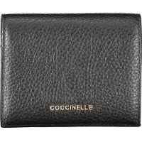 Coccinelle Metallic Mjukt Kortfodral Grått Läder