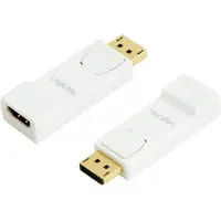 Logilink CV0057 DisplayPort / HDMI Adapter [1x DisplayPort hane - 1x HDMI hona] Vit guldpläterad kontakt 0 mm