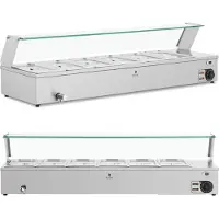 Royal Catering bain-marie med lock 6 x GN 1/3 2100 W