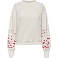 ONLY Sweatshirt 'ONLBrooke' grenadine / vit