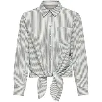 ONLY Blus 'ONLLECEY' grå / vit