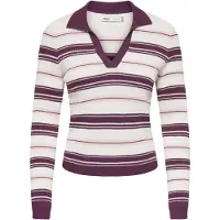 ONLY Tröja 'ONLKaya' mauve / rosa / rödviolett / vit