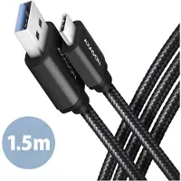 Axagon BUCM3-AM15AB - USB-kabel - USB typ A (hane) till 24 pin USB-C (hane) - USB 3.2 Gen 1 - 5 V - 3 A - 1.5 m - upp till 5 Gbps dataöverföringshastighet - svart