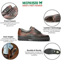 Mephisto herrarnas läderkastanjebruna promenadskor - Barracuda MT 742