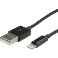 Value USB-kabel USB 2.0 USB-A kontakt, Apple Lightning kontakt 1.00 m Svart Skärmad 11.99.8321
