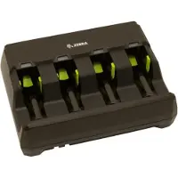 Zebra 4-slot battery charger - Batteriladdare - utgångskontakter: 4 - för P/N: BTRY-36IAB0E-00