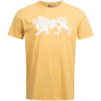Lonsdale T-shirt mörkgul / vit