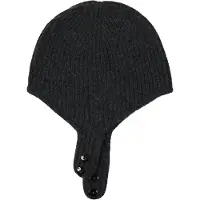 GOBI Cashmere Mössa 'Knitted Aviator Cap' antracit