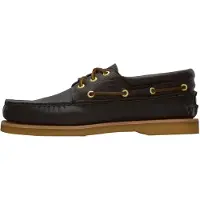 Timberland för män. TB0A2QKYW011 Tillverkade båtskor i brunt läder (43.5 W), Hud, Karta, Nyckelband, Casual, Klassisk