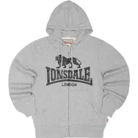 Lonsdale Sweatjacka 'Krafty' grå / svart