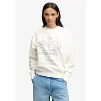 Superdry för kvinnor. W2012730A Vintage Workwear sweatshirt krämvit (XL), Casual, Bomull