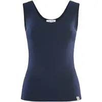 YOU LOOK PERFECT Broderad topp 'TOP BLOSSOM - Geripptes Merino Top mit Rundhals' mörkblå