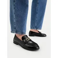 Armani Exchange för kvinnor. XW002579AF17474UC001 Moccasiner Elegant svart (38), Karta, 1 till 3 cm, Ingen, Casual, Parti, Klassisk