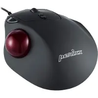 Perixx PERIMICE-517 - Mus - ergonomisk - högerhänt - laser - 7 knappar - kabelansluten - USB - svart
