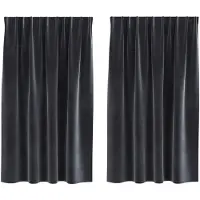 vidaXL Gardiner Mörkgrå Polyester 140 x 140 cm Gardiner Rektangulär
