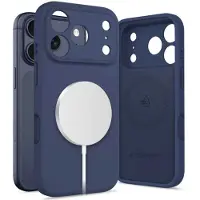 Tech-Protect iPhone 17 Pro Max flytande silikon skal - MagSafe-kompatibelt - Djupblå