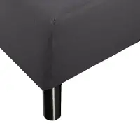 Borås Cotten Mjukt lakan 90x210 cm - formsytt lakan i 100% bomullssatin - antracitgrå boxlakan till madrass - Borås Cotton Cloud satinlakan