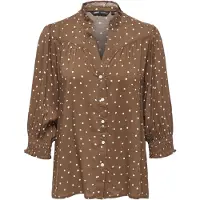 ONLY Blus 'ONLRaya' choklad / vit