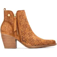 Xti för kvinnor. 14503701-CAMEL Ankelstövlar 145037 brun (41), Hud, 3 till 5 cm, Zip, Casual
