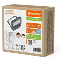 Ledvance Tungsram LED-strålkastare FLOOD PFM 10 P 8W/6W 1200lm/850lm 6500K 865 PS SY100 svart (5 års garanti) 4099854305740