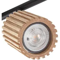 LINDBY takspotlight Stralino, 6 lampor, längd 102 cm, trä Stralino , dimbar, Ljust trä, Hall, Trä, Modern, Spotlight