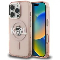 Karl Lagerfeld IML Choupette Sketch Logo MagSafe-fodral för iPhone 16 Pro Max – Rosa