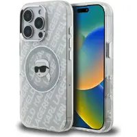 Karl Lagerfeld IML Karl Head Logo MagSafe-fodral för iPhone 16 Pro – grått