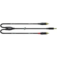 Cordial Audio Adapterkabel [1x Teleplugg 3.5 mm - 2x RCA-hane] 6.00 m Svart