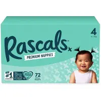 RASCAL AND FRIENDS RASCAL blöjor storlek 4 (10–15 kg), 72 st., 93145