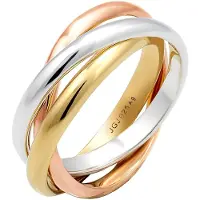 Elli Ring 'Trio' guld / roséguld / silver