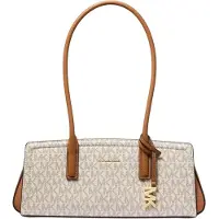 Michael Kors Handväska 'Sac bandoulière Laila Signature Small East West Vanille' beige