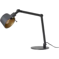 LUCANDE Bordslampa , Silka, Svart, Arbetsrum / hemkontor, Metall, Modern
