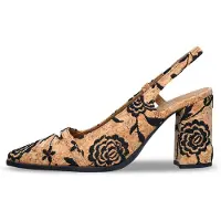 Nae Vegan Shoes Pumps med hög framdel 'LILOU' brun